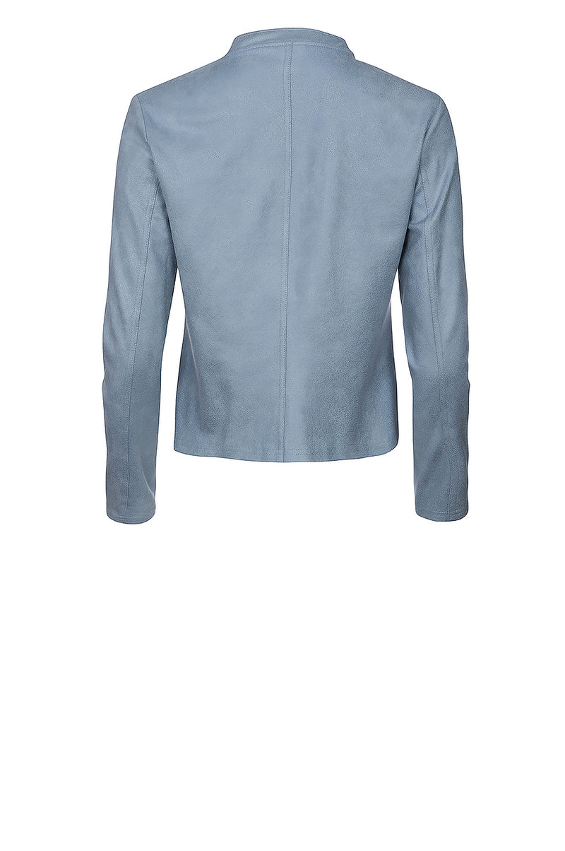 LUXZUZ // ONE TWO Athena Coated suede Jacket Jacket 550 Antique Blue