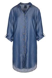 Osa Long Shirt - Blue Indigo