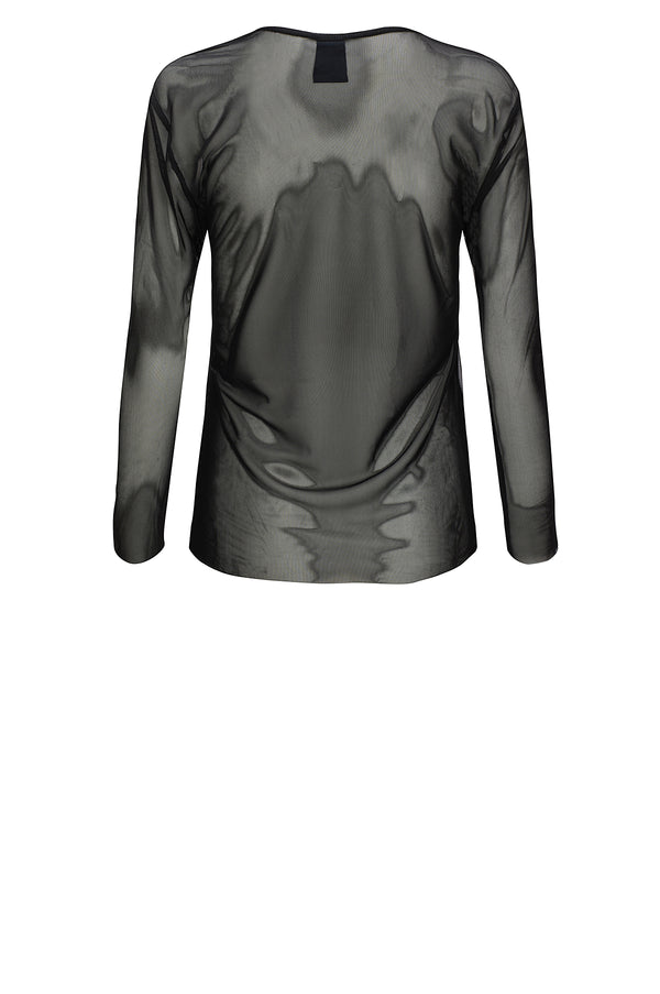 LUXZUZ // ONE TWO Sigborg Mesh T Shirt T-Shirt 999 Black